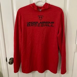 Under Armor Baseball Hoodie. Light Weight Heat Gear.